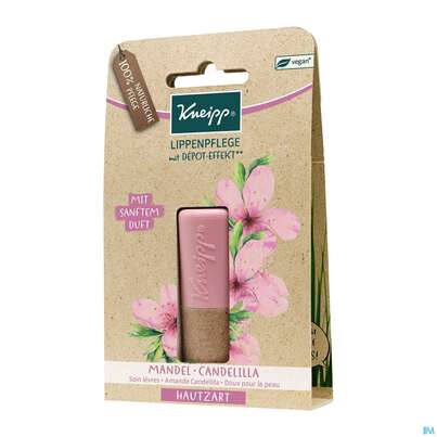 Sie sehen eine Packung Kneipp Lippenpflege Hautzart Mandel Candelil 91540 4,7g, Produktbild: 01 Kneipp Lippenpflege Hautzart Mandel Candelil 91540 4,7g, A-Nr.: 4898937 - 01