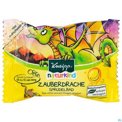 Sie sehen eine Packung Kneipp Naturkind Sprudelbad Zauberdrache 1st, Produktbild: 02 Kneipp Naturkind Sprudelbad Zauberdrache 1st, A-Nr.: 4269880 - 02