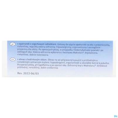 Okkluglas Uhrglasverband Selbstklebend 1st, A-Nr.: 3747231 - 05