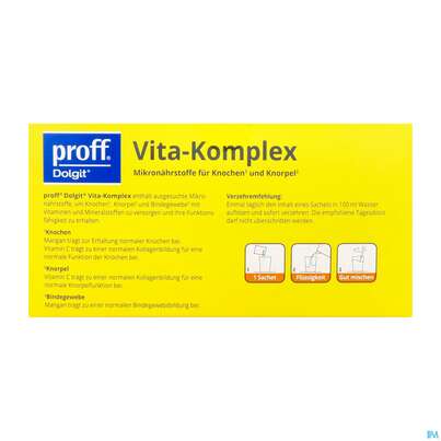 Sie sehen eine Packung Proff Dolgit Vita-komplex 12g 30st, Produktbild: 04 Proff Dolgit Vita-komplex 12g 30st, A-Nr.: 5876406 - 04