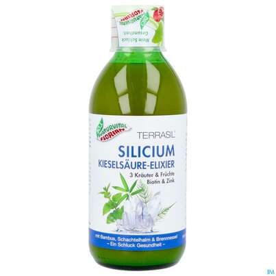 Sie sehen eine Packung Silicium Kieselsaeure Elixier Terrasil 330ml, Produktbild: 09 Silicium Kieselsaeure Elixier Terrasil 330ml, A-Nr.: 4797857 - 09
