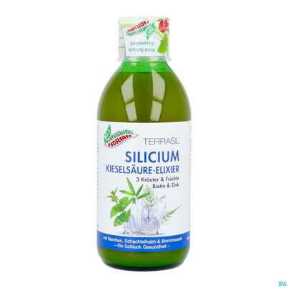 Sie sehen eine Packung Silicium Kieselsaeure Elixier Terrasil 330ml, Produktbild: 11 Silicium Kieselsaeure Elixier Terrasil 330ml, A-Nr.: 4797857 - 11