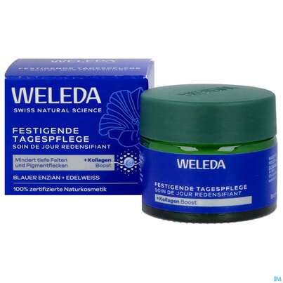 Sie sehen eine Packung Weleda Blauer Enzian +edelweiss Festigende Tagespflege 40ml, Produktbild: 13 Weleda Blauer Enzian +edelweiss Festigende Tagespflege 40ml, A-Nr.: 5729941 - 13