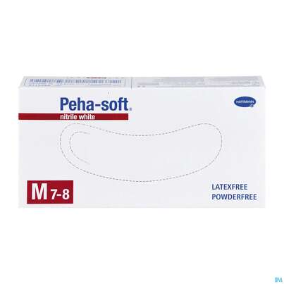 Untersuchungshandschuhe Peha/soft/puderfrei Nitrile Unsteril White M 100st, A-Nr.: 3994099 - 02