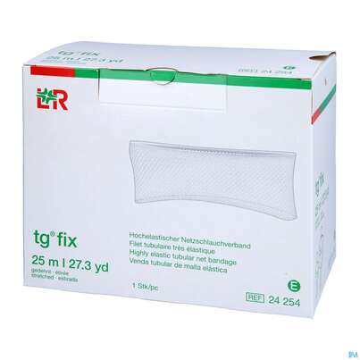 Sie sehen eine Packung Schlauchverband Tg/fix Netz Gr E Rumpf Gr, Huefte Achselhoehle 25m, Produktbild: 04 Schlauchverband Tg/fix Netz Gr E Rumpf Gr, Huefte Achselhoehle 25m, A-Nr.: 2245964 - 04