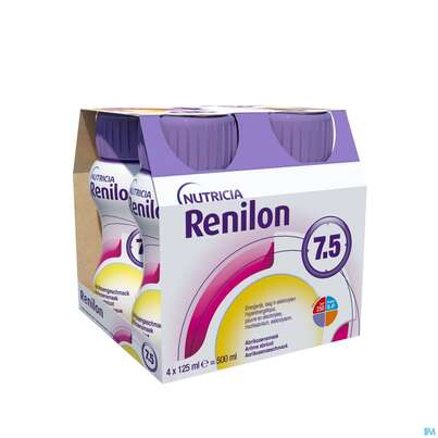 Sie sehen eine Packung Renilon 125ml Vitalflasche 7.5 Aprikose 4st, Produktbild: 05 Renilon 125ml Vitalflasche 7.5 Aprikose 4st, A-Nr.: 4119749 - 05