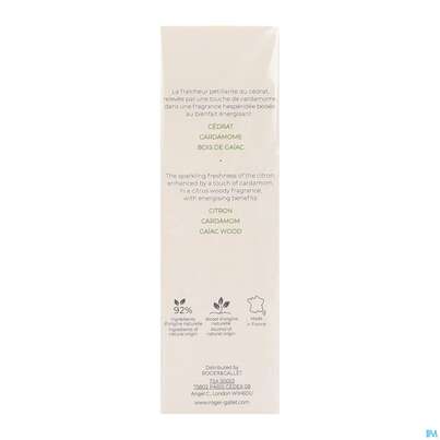 Sie sehen eine Packung Roger&gallet Cédrat Duftendes Wohlfühl-wasser 30ml, Produktbild: 08 Roger&gallet Cédrat Duftendes Wohlfühl-wasser 30ml, A-Nr.: 5668837 - 08