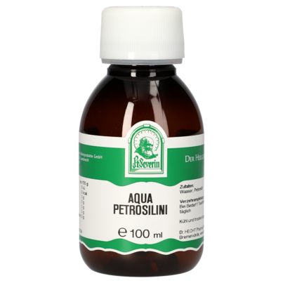 Sie sehen eine Packung AQUA PETROSILINI 100 ML, Produktbild: 01 AQUA PETROSILINI 100 ML, A-Nr.: 5061526 - 01