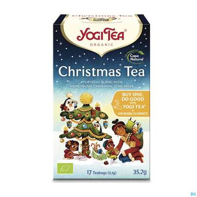 Sie sehen eine Packung Yogi Tea Bio Christmas Tea Aktionsartikel 17st, Produktbild: 01 Yogi Tea Bio Christmas Tea Aktionsartikel 17st, A-Nr.: 5879439 - 01