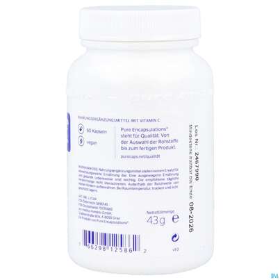 Vitamin C Kapseln Liposomal Pure Encapsulations Lvc6a 60st, A-Nr.: 5890145 - 04