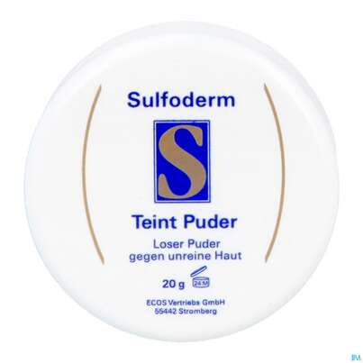 Sie sehen eine Packung Sulfoderm S Teint Gesichtspuder 20g, Produktbild: 08 Sulfoderm S Teint Gesichtspuder 20g, A-Nr.: 0645317 - 08