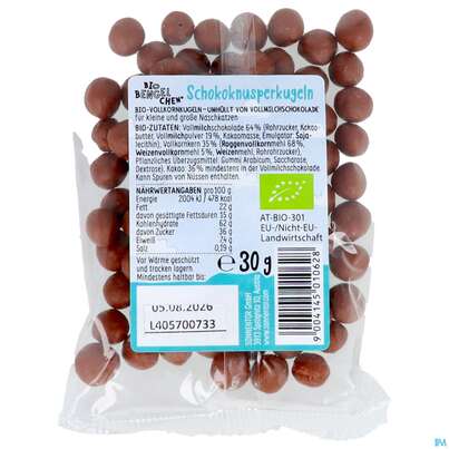 Sie sehen eine Packung Sonnentor Biobengelchen Schokoknusperkugeln Neu 01062 30g, Produktbild: 03 Sonnentor Biobengelchen Schokoknusperkugeln Neu 01062 30g, A-Nr.: 5917134 - 03