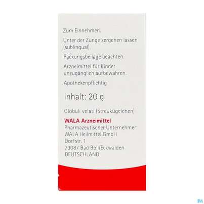 Sie sehen eine Packung Silicea Comp Wala Globuli Velati 20g, Produktbild: 06 Silicea Comp Wala Globuli Velati 20g, A-Nr.: 4482935 - 06