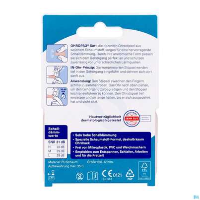 Ohrenschutz Ohropax Soft/geraeuscheschutz In Haengeverpackung Pohrs 10st, A-Nr.: 5908862 - 04