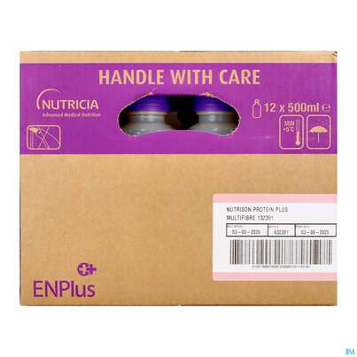 Sie sehen eine Packung Nutrison/ 500ml Smart Pack Multifibre/protein Plus 12st, Produktbild: 08 Nutrison/ 500ml Smart Pack Multifibre/protein Plus 12st, A-Nr.: 4838964 - 08