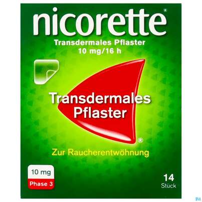 Nicorette Transdermales Pflaster 10mg/16h 14st, A-Nr.: 3537410 - 01