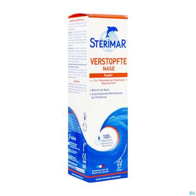 Sie sehen eine Packung Nasenspray Sterimar Meerwasser Verstopfte Nase 100ml, Produktbild: 02 Nasenspray Sterimar Meerwasser Verstopfte Nase 100ml, A-Nr.: 5686344 - 02