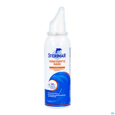 Sie sehen eine Packung Nasenspray Sterimar Meerwasser Verstopfte Nase 100ml, Produktbild: 08 Nasenspray Sterimar Meerwasser Verstopfte Nase 100ml, A-Nr.: 5686344 - 08