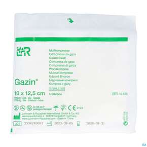 Mullkompressen Gazin Baumw.17faedig Steril 16fach 12,5x10cm 5st, A-Nr.: 2570167 - 01