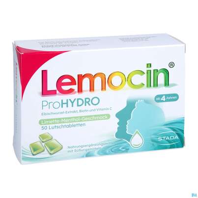 Sie sehen eine Packung Lemocin Prohydro Lutschtabl 50st, Produktbild: 04 Lemocin Prohydro Lutschtabl 50st, A-Nr.: 5896739 - 04