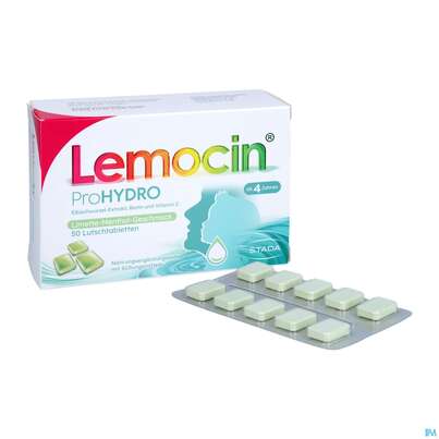 Sie sehen eine Packung Lemocin Prohydro Lutschtabl 50st, Produktbild: 09 Lemocin Prohydro Lutschtabl 50st, A-Nr.: 5896739 - 09
