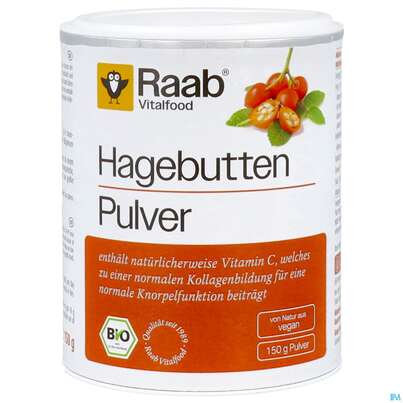 Sie sehen eine Packung Hagebutten Pulver Bio Raab 150g, Produktbild: 02 Hagebutten Pulver Bio Raab 150g, A-Nr.: 5870438 - 02
