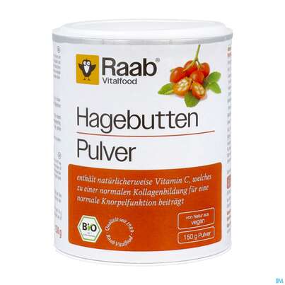 Sie sehen eine Packung Hagebutten Pulver Bio Raab 150g, Produktbild: 04 Hagebutten Pulver Bio Raab 150g, A-Nr.: 5870438 - 04
