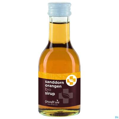 Sie sehen eine Packung Gewusst Wie Bio Sirup Sanddorn Orangen 100ml, Produktbild: 02 Gewusst Wie Bio Sirup Sanddorn Orangen 100ml, A-Nr.: 5927612 - 02