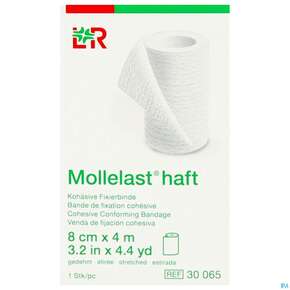 Fixierbinden Mollelast Haft Weiss 4mx 8cm 1st, A-Nr.: 1767666 - 01