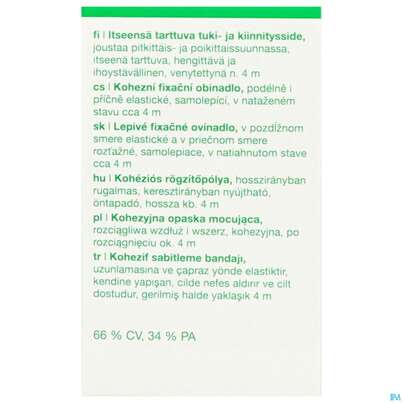 Sie sehen eine Packung Fixierbinden Mollelast Haft Weiss 4mx 8cm 1st, Produktbild: 07 Fixierbinden Mollelast Haft Weiss 4mx 8cm 1st, A-Nr.: 1767666 - 07