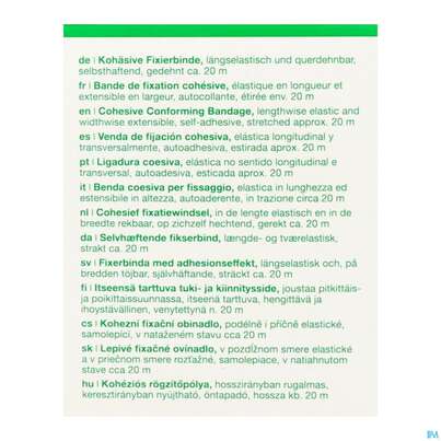 Sie sehen eine Packung Fixierbinden Mollelast Haft Weiss 20mx 10cm 1st, Produktbild: 07 Fixierbinden Mollelast Haft Weiss 20mx 10cm 1st, A-Nr.: 1767726 - 07