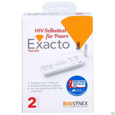 Diagnostika U.zubehoer Selbsttest Exacto Hiv Fuer Paare 2st, A-Nr.: 4942093 - 01
