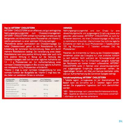 Arterin Tabl Cholesterin Bergamotte/pflanzlich 50000 90st, A-Nr.: 5803057 - 05