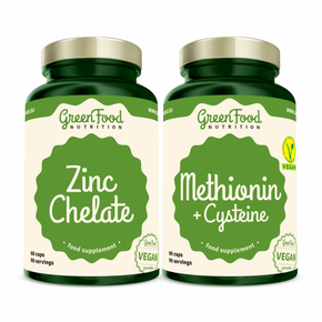 GreenFood Nutrition Methionin + Cysteine 90 Kapseln + Zinc Chelate 60 Kapseln, A-Nr.: 5833839 - 01