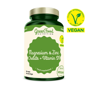 GreenFood Nutrition Magnesium Und Zink Chelate + Vitamin D3 90 Kapseln, A-Nr.: 5634761 - 01