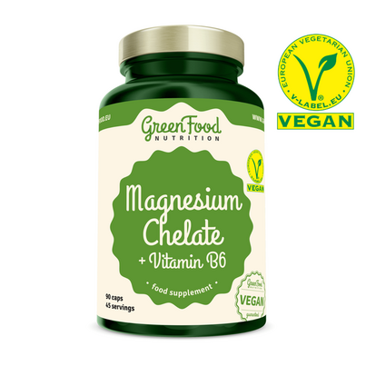 GreenFood Nutrition Magnesium Chelate + Vitamin B6 90 Kapseln, A-Nr.: 5634548 - 01