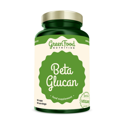 Sie sehen eine Packung GreenFood Nutrition Beta Glucan 90 Kapseln, Produktbild: 01 GreenFood Nutrition Beta Glucan 90 Kapseln, A-Nr.: 6004275 - 01