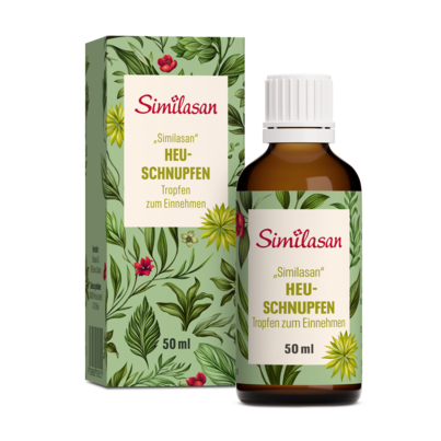 Sie sehen eine Packung „Similasan“ Heuschnupfen Tropfen zum Einnehmen, Produktbild: 01 „Similasan“ Heuschnupfen Tropfen zum Einnehmen, A-Nr.: 0398534 - 01