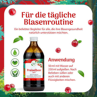 Sie sehen eine Packung PREISELBEER SAFT CAESARO 500 ML, Produktbild: 03 PREISELBEER SAFT CAESARO 500 ML, A-Nr.: 4621851 - 03