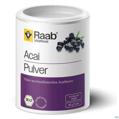 Sie sehen eine Packung Acai Pulver Bio Raab 80g, Produktbild: 03 Acai Pulver Bio Raab 80g, A-Nr.: 5870970 - 03