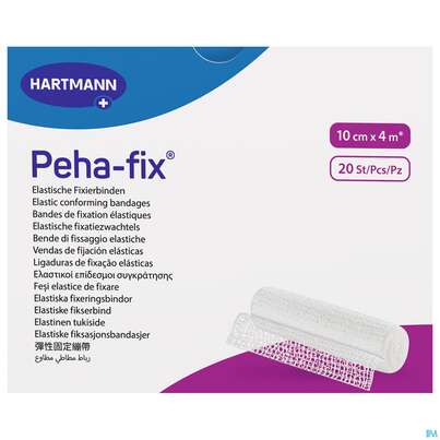 Sie sehen eine Packung Elastische Binden Peha-fix Fixierbinde 4mx 10cm 20st, Produktbild: 02 Elastische Binden Peha-fix Fixierbinde 4mx 10cm 20st, A-Nr.: 4902886 - 02