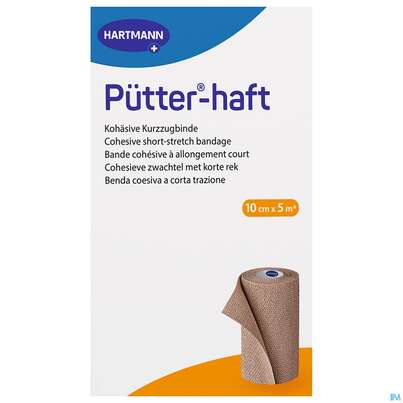 Sie sehen eine Packung Elastische Binden Puetter-haft Latexfrei Kohaes.kompressionbinde 5mx10cm 1st, Produktbild: 01 Elastische Binden Puetter-haft Latexfrei Kohaes.kompressionbinde 5mx10cm 1st, A-Nr.: 4174553 - 01
