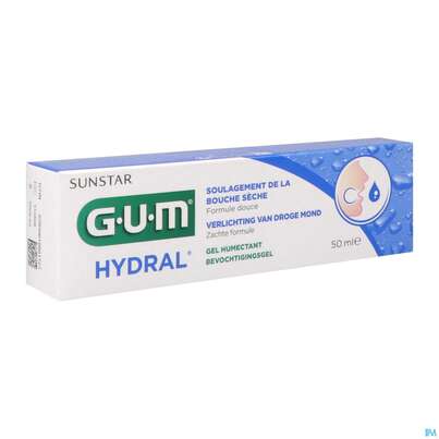 Sie sehen eine Packung Gum Pflege B.mundtrockenheit Hydral Feuchtigkeitsgel 6000 50ml, Produktbild: 04 Gum Pflege B.mundtrockenheit Hydral Feuchtigkeitsgel 6000 50ml, A-Nr.: 4335967 - 04