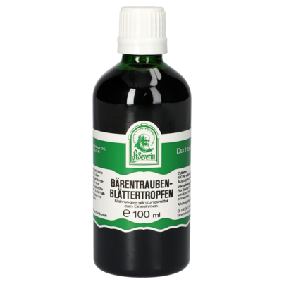 Sie sehen eine Packung BAERENTRAUBENBLAETTER TROPFEN 100 ML, Produktbild: 01 BAERENTRAUBENBLAETTER TROPFEN 100 ML, A-Nr.: 4402505 - 01