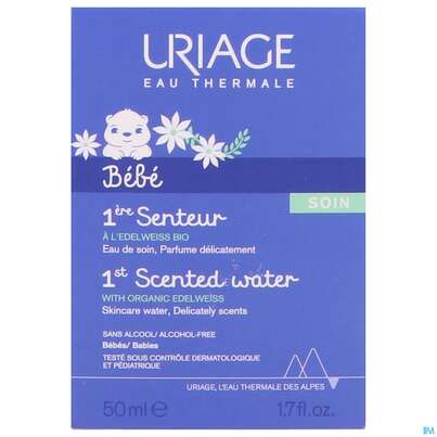 Sie sehen eine Packung Uriage Baby Duftendes Wasser 50ml, Produktbild: 03 Uriage Baby Duftendes Wasser 50ml, A-Nr.: 5617544 - 03