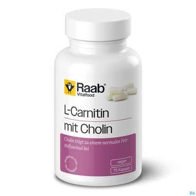Sie sehen eine Packung L-carnitin Kapseln Raab 75st, Produktbild: 01 L-carnitin Kapseln Raab 75st, A-Nr.: 5870869 - 01