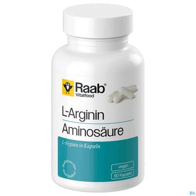 Sie sehen eine Packung L-arginin Kapseln Raab 90st, Produktbild: 02 L-arginin Kapseln Raab 90st, A-Nr.: 5870852 - 02