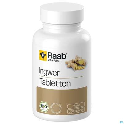 Sie sehen eine Packung Ingwer Tabl Bio Raab 360st, Produktbild: 02 Ingwer Tabl Bio Raab 360st, A-Nr.: 5870734 - 02
