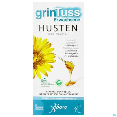 Sie sehen eine Packung Hustensaft Aboca Grintuss Erwachsene Jugendliche Ab 12jahre 210g, Produktbild: 01 Hustensaft Aboca Grintuss Erwachsene Jugendliche Ab 12jahre 210g, A-Nr.: 5616993 - 01