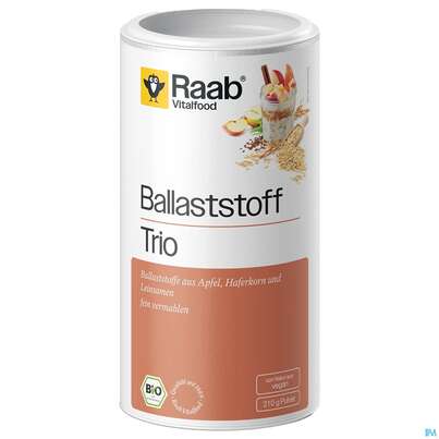 Sie sehen eine Packung Ballaststoff Trio Pulver Bio Raab 210g, Produktbild: 02 Ballaststoff Trio Pulver Bio Raab 210g, A-Nr.: 5871024 - 02